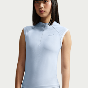 nike sportswear Женский облегающий топ без рукавов с молнией 1/4