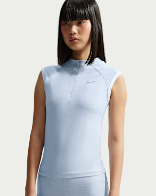 nike sportswear Женский облегающий топ без рукавов с молнией 1/4 nike sportswear Женский облегающий топ без рукавов с молнией 1/4