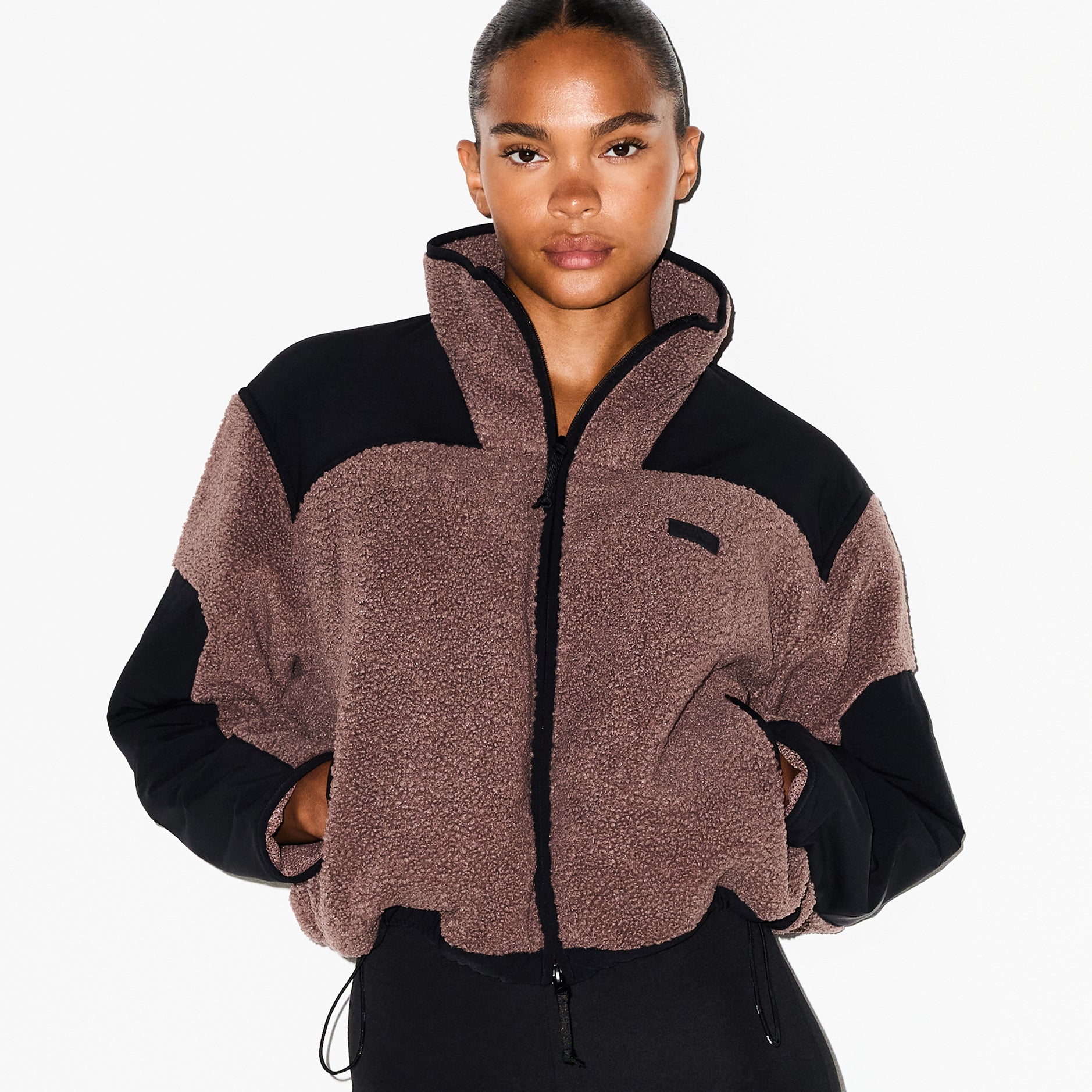 teddy boxy zip up jacket teddy boxy zip up jacket