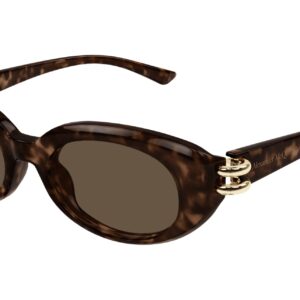 alexander mcqueen brown oval ladies sunglasses am0469s 002 50