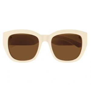 alexander mcqueen brown square ladies sunglasses am0451sa 004 55