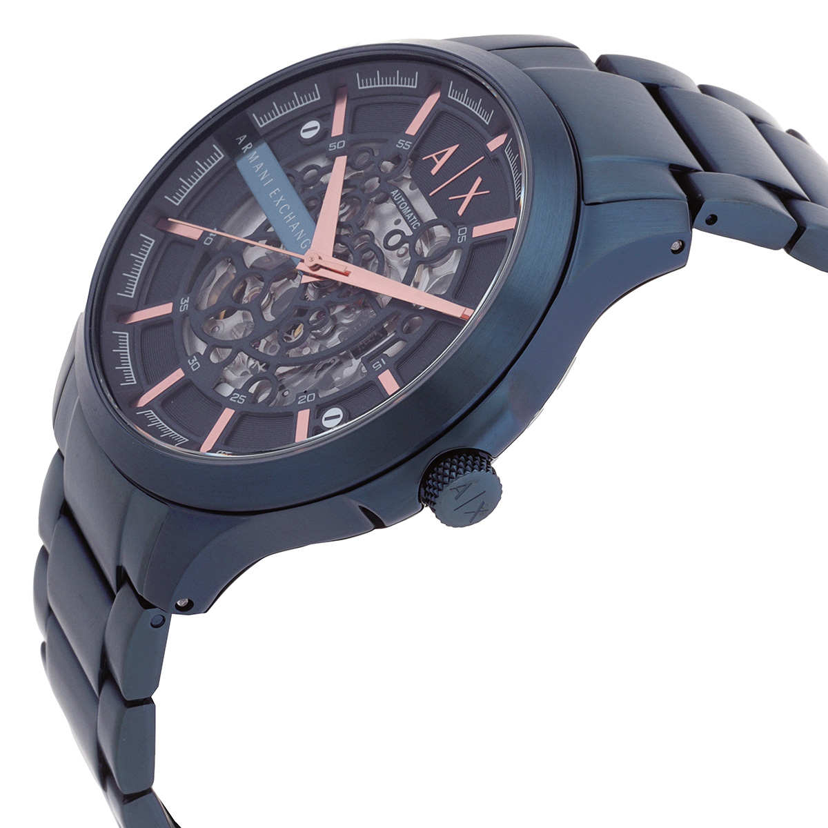 armani exchange automatic blue dial men's watch ax2457 armani exchange automatic blue dial men's watch ax2457