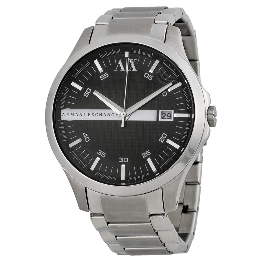 armani exchange black dial stainless steel men's watch ax2103 armani exchange black dial stainless steel men's watch ax2103