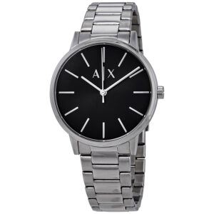 armani exchange cayde black dial men's watch ax2700