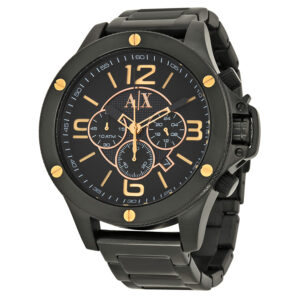 armani exchange chronograph black dial men's watch ax1513