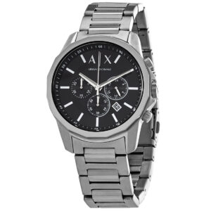 armani exchange chronograph quartz black dial men's watch ax1720
