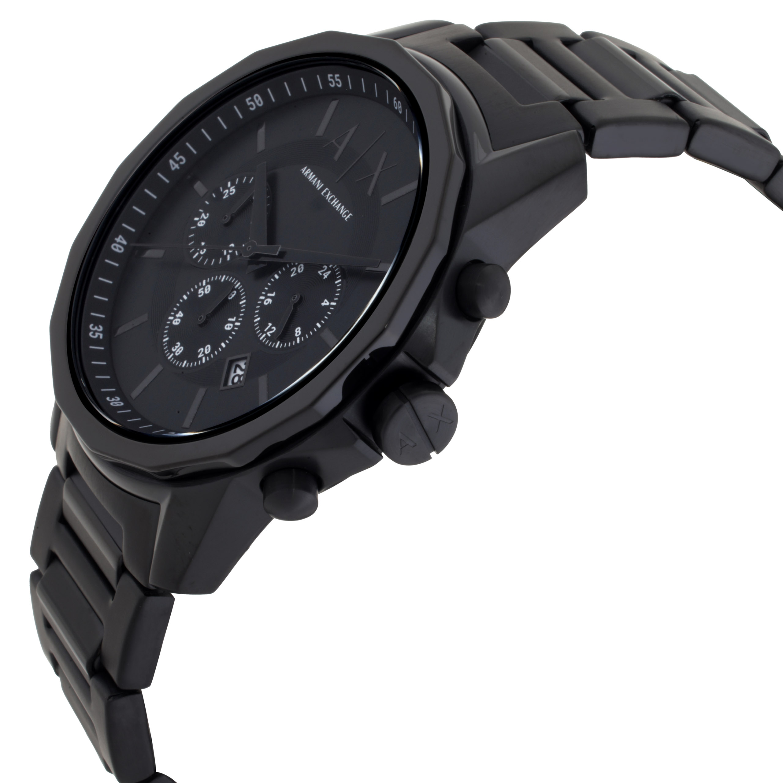 armani exchange chronograph quartz black dial men's watch gift set ax7163set armani exchange chronograph quartz black dial men's watch gift set ax7163set