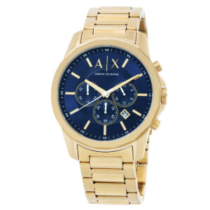 Home armani exchange chronograph quartz blue dial men's watch ax7151set