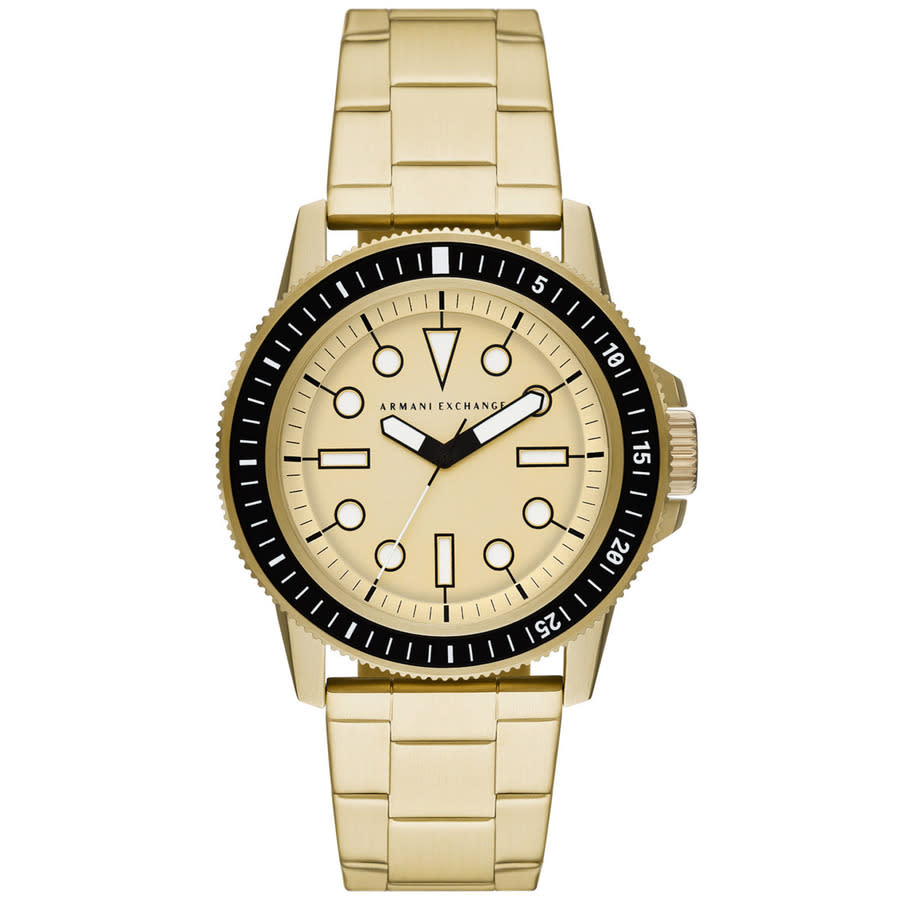 armani exchange classic quartz gold dial men's watch ax1854 armani exchange classic quartz gold dial men's watch ax1854