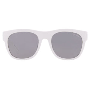 Home armani exchange grey mirror silver square men's sunglasses ax4128su 83156g 55