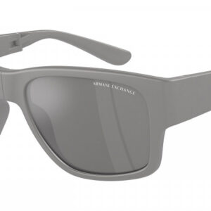 Home armani exchange grey mirror square men's sunglasses ax4141su 81806g 56