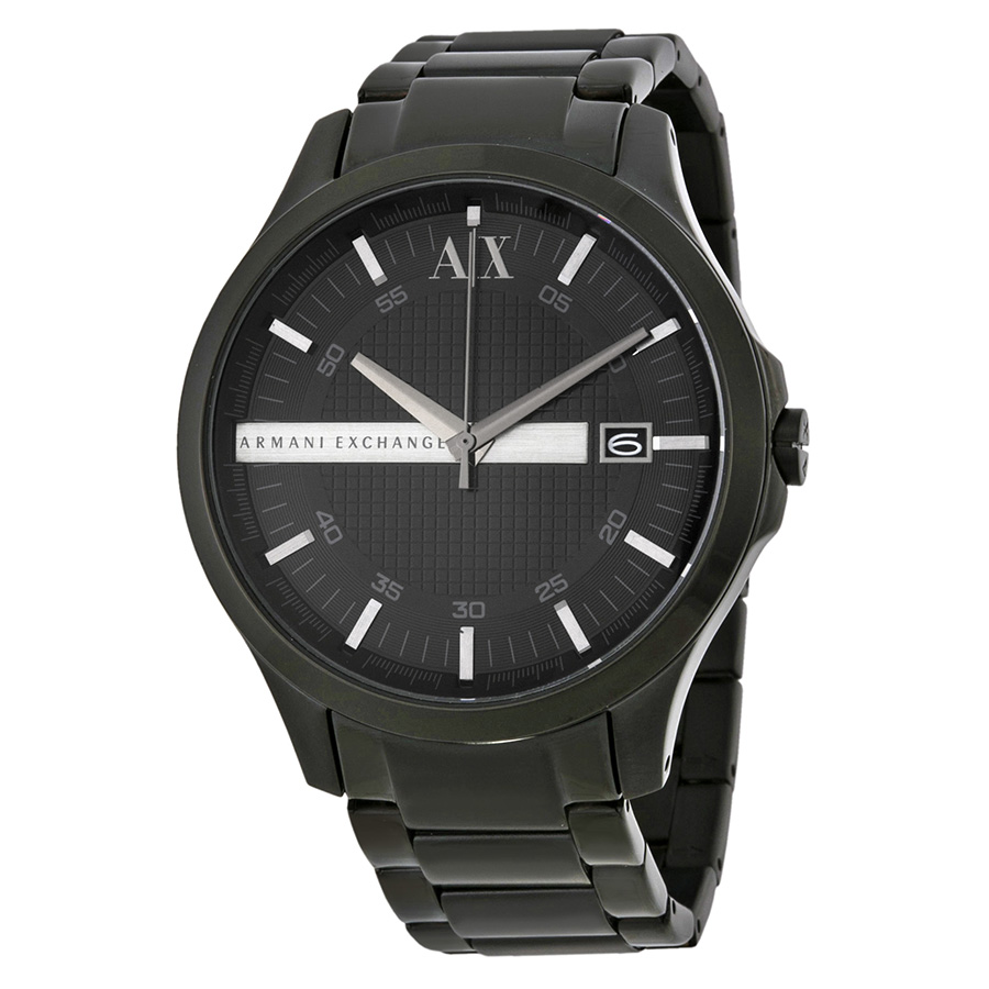 armani exchange hampton black dial black ion plated men's watch ax2104 armani exchange hampton black dial black ion plated men's watch ax2104