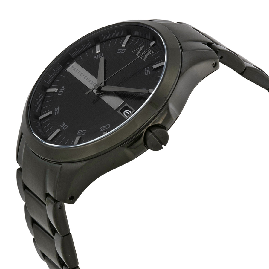 armani exchange hampton black dial black ion plated men's watch ax2104 armani exchange hampton black dial black ion plated men's watch ax2104