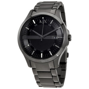 armani exchange hampton black dial men's gift set ax7101