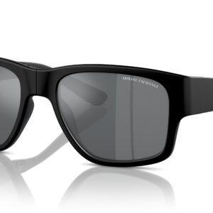 Home armani exchange light grey mirror square men's sunglasses ax4141su 80786g 56