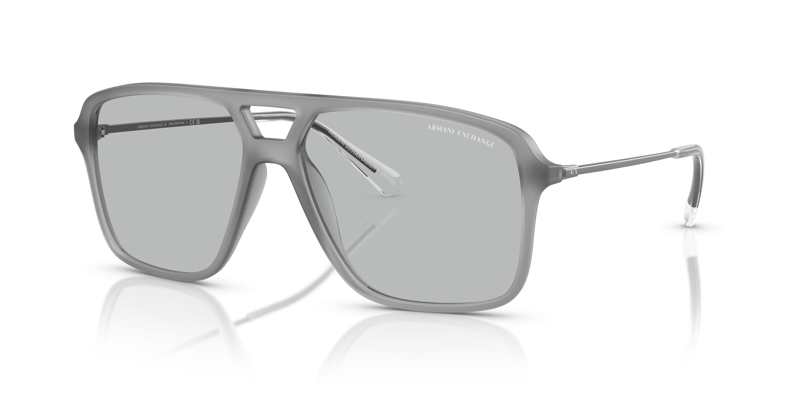 armani exchange light grey navigator men's sunglasses ax4150su 836387 59 armani exchange light grey navigator men's sunglasses ax4150su 836387 59