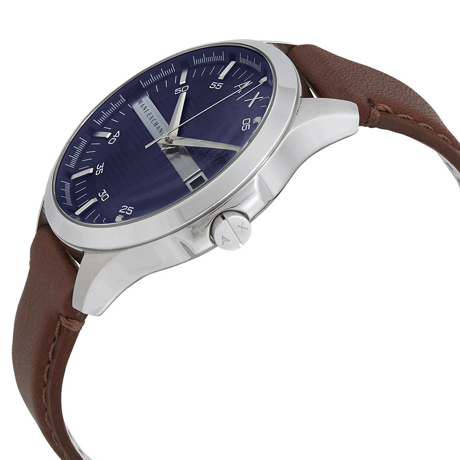 armani exchange navy dial brown leather men's watch ax2133 armani exchange navy dial brown leather men's watch ax2133