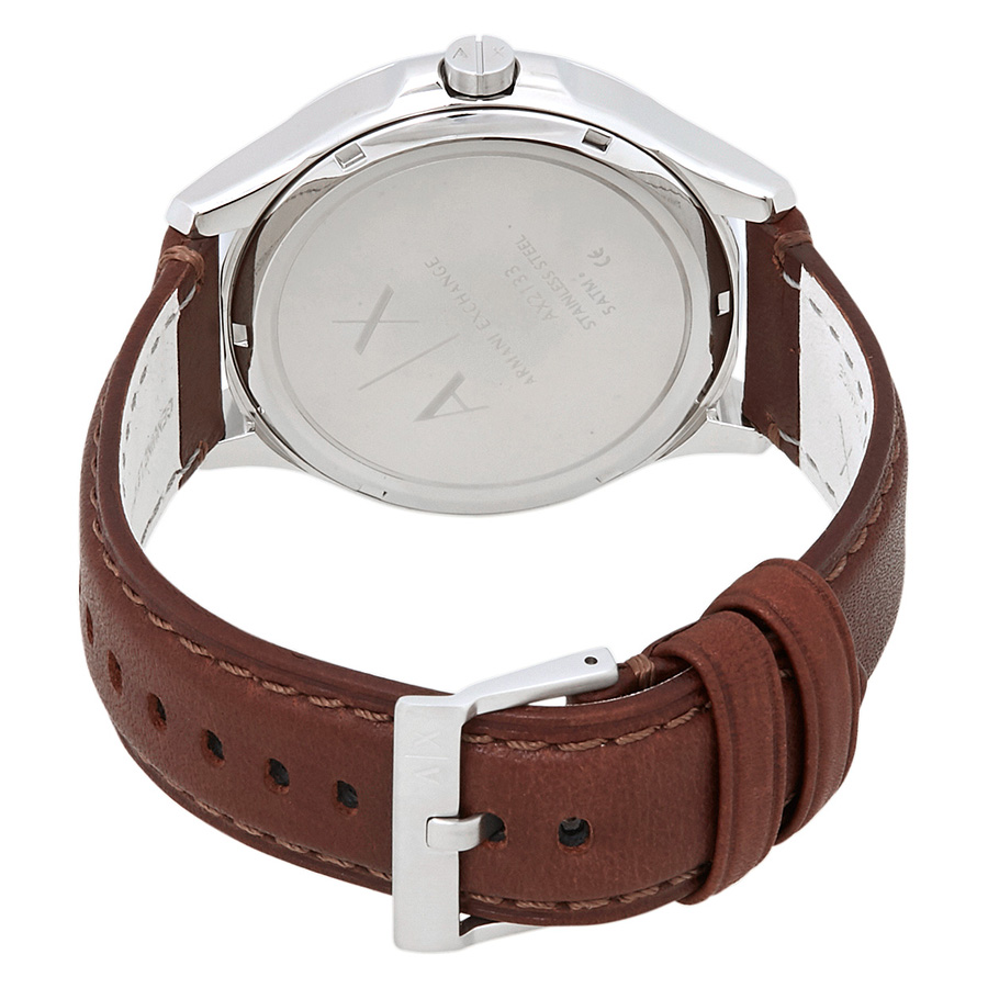 armani exchange navy dial brown leather men's watch ax2133 armani exchange navy dial brown leather men's watch ax2133
