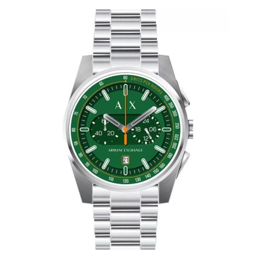 armani exchange parker chronograph quartz green dial men's watch ax2862 armani exchange parker chronograph quartz green dial men's watch ax2862
