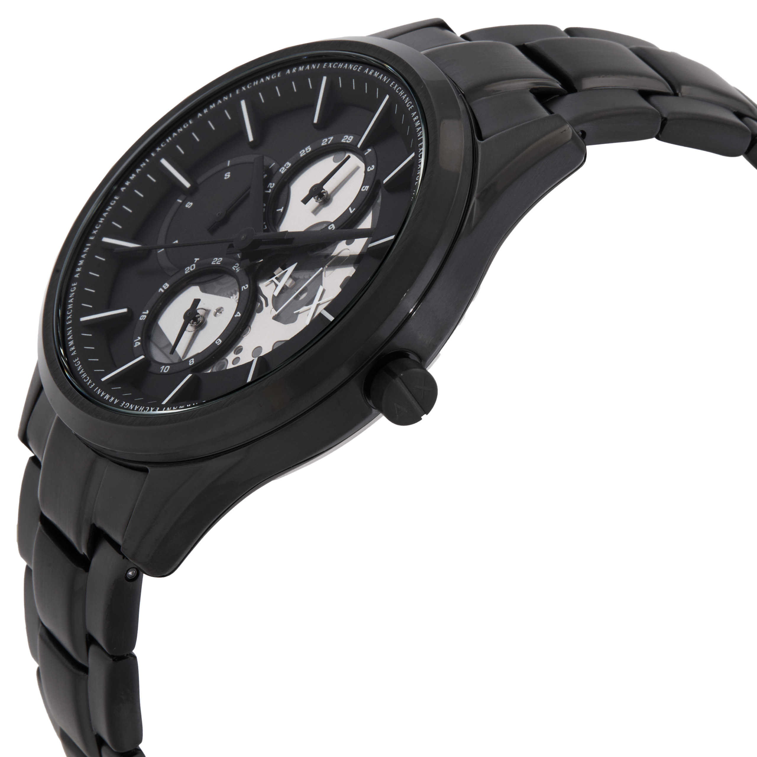 armani exchange quartz black dial men's watch and chain necklace set ax7160set armani exchange quartz black dial men's watch and chain necklace set ax7160set