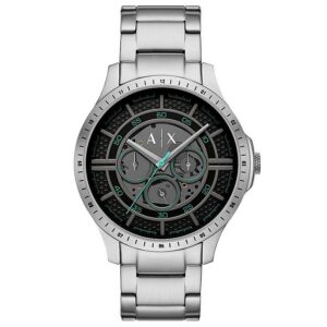 armani exchange quartz black dial men's watch ax2459