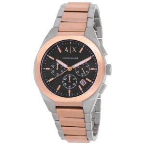 Home armani exchange rafael chronograph quartz black dial men's watch ax4181