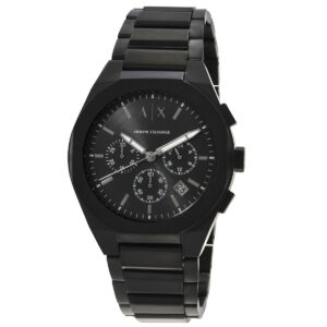 armani exchange rafael chronograph quartz black dial men's watch ax4183