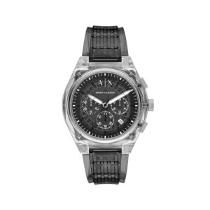 armani exchange rafael chronograph quartz grey dial men's watch ax4167