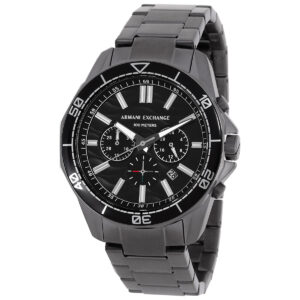 armani exchange spencer chronograph quartz black dial men's watch ax1959