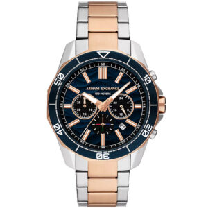 Home armani exchange spencer chronograph quartz blue dial men's watch ax1965