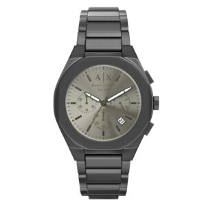 armani exchange sync chronograph gray dial quartz men's watch ax4296