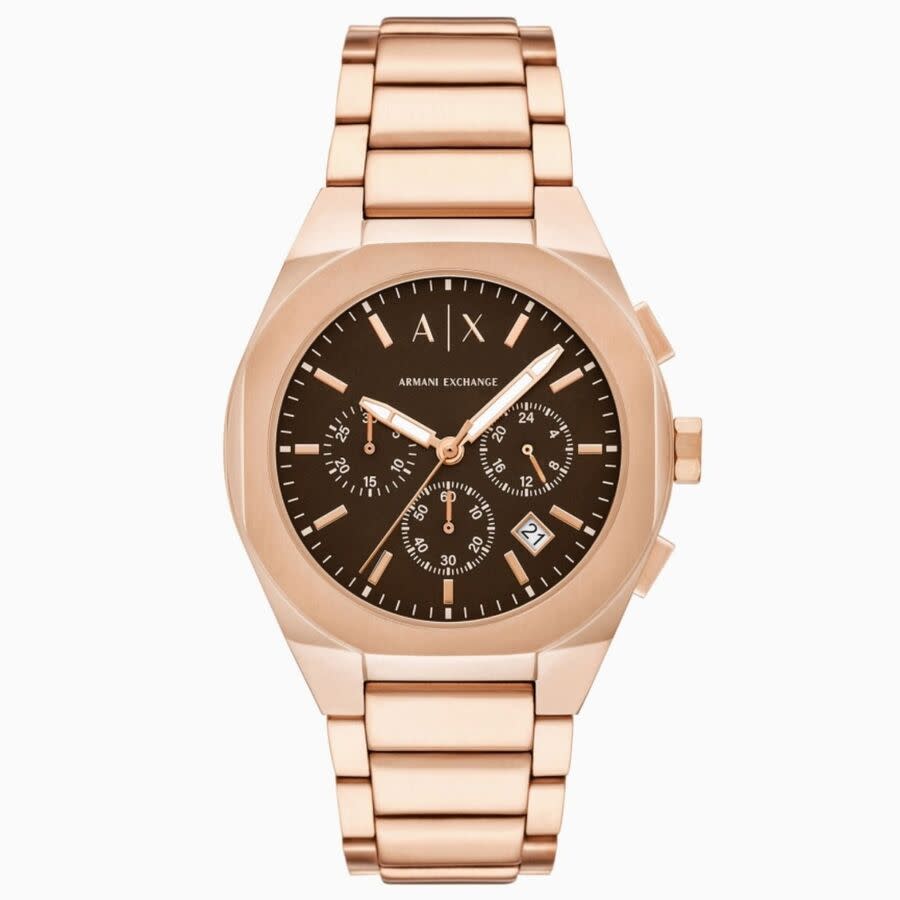 armani exchange sync chronograph quartz brown dial men's watch ax4188 armani exchange sync chronograph quartz brown dial men's watch ax4188