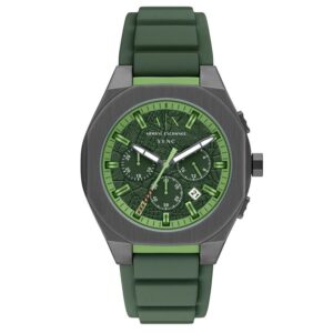 Home armani exchange sync chronograph quartz green dial men's watch ax4292