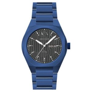 armani exchange sync quartz black dial men's watch ax4299