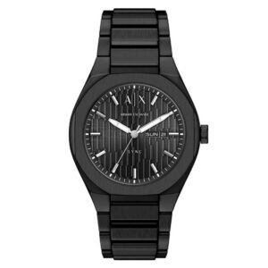 armani exchange sync quartz black dial men's watch ax4301