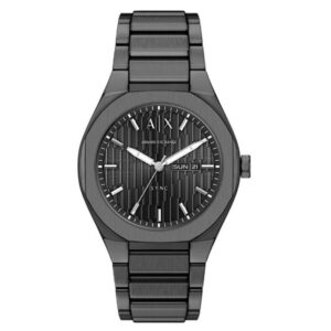 armani exchange sync quartz grey dial men's watch ax4300