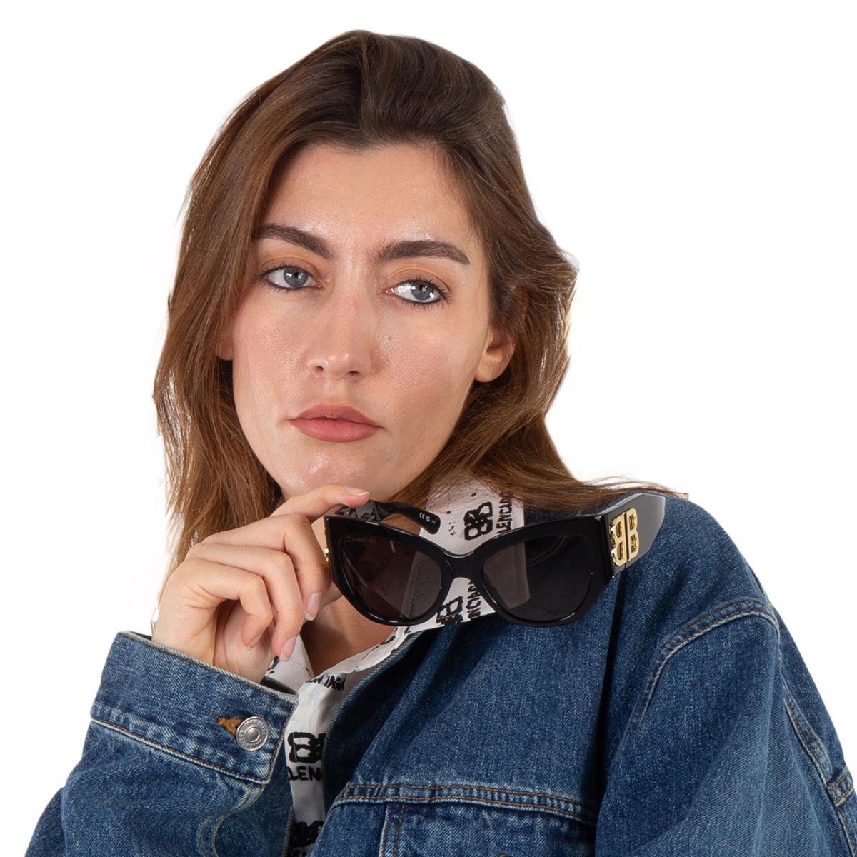 balenciaga grey cat eye ladies sunglasses bb0322s 002 55 balenciaga grey cat eye ladies sunglasses bb0322s 002 55