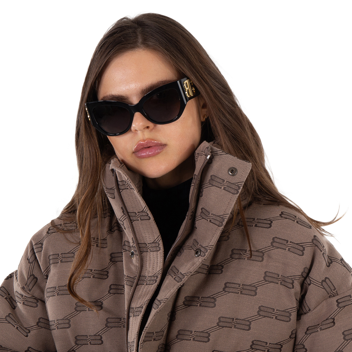 balenciaga grey cat eye ladies sunglasses bb0322s 002 55 balenciaga grey cat eye ladies sunglasses bb0322s 002 55