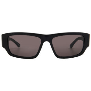balenciaga grey rectangular men's sunglasses bb0366s 001 58