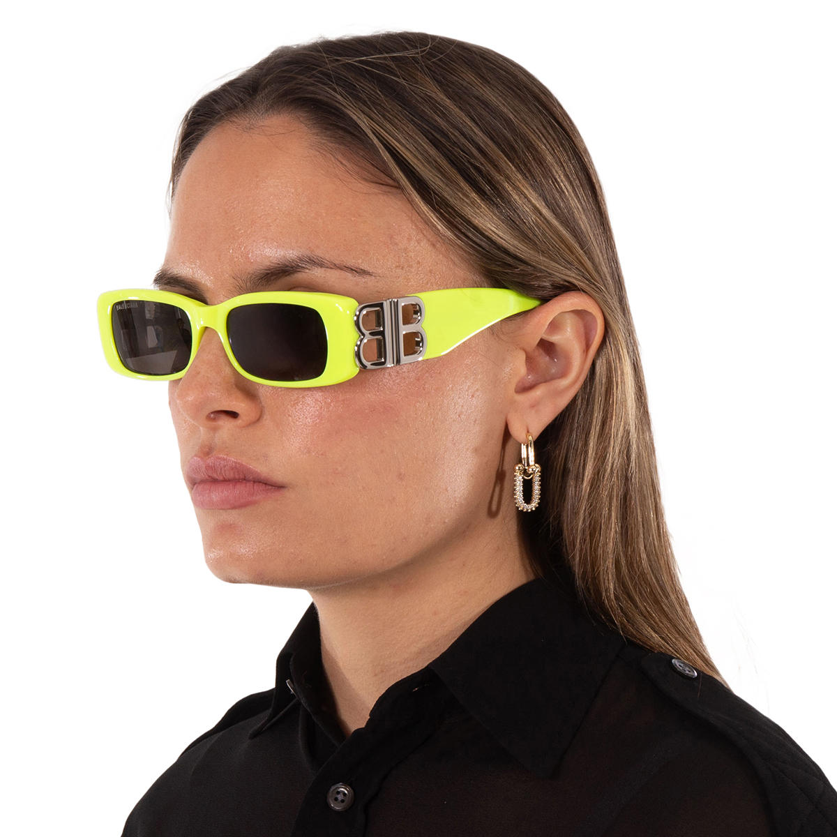 balenciaga grey rectangular ladies sunglasses bb0096s 008 51 balenciaga grey rectangular ladies sunglasses bb0096s 008 51