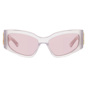 balenciaga pink cat eye ladies sunglasses bb0321s 012 57
