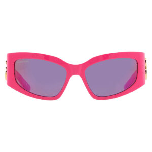 balenciaga pink mirror cat eye ladies sunglasses bb0321s 011 57