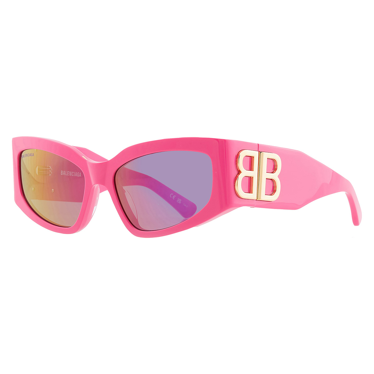 balenciaga pink mirror cat eye ladies sunglasses bb0321s 011 57 balenciaga pink mirror cat eye ladies sunglasses bb0321s 011 57