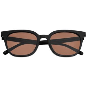 Home bertha ladies black round sunglasses brsbr051c2