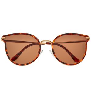 Home bertha ladies gold tone cat eye sunglasses brsbr056c3