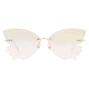 betsey johnson clear butterfly ladies sunglasses 10266353.cgr gldclr