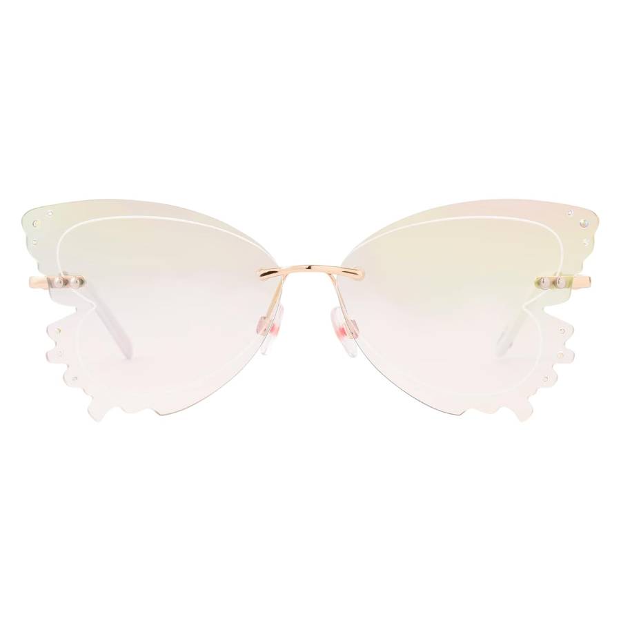 betsey johnson clear butterfly ladies sunglasses 10266353.cgr gldclr betsey johnson clear butterfly ladies sunglasses 10266353.cgr gldclr