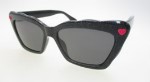 betsey johnson smoke cat eye ladies sunglasses 10266329.cgr blksmk