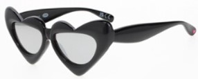 betsey johnson smoke irregular ladies sunglasses 10269714.lts blksmk