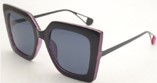 betsey johnson smoke square ladies sunglasses 10265028.cgr blksmk